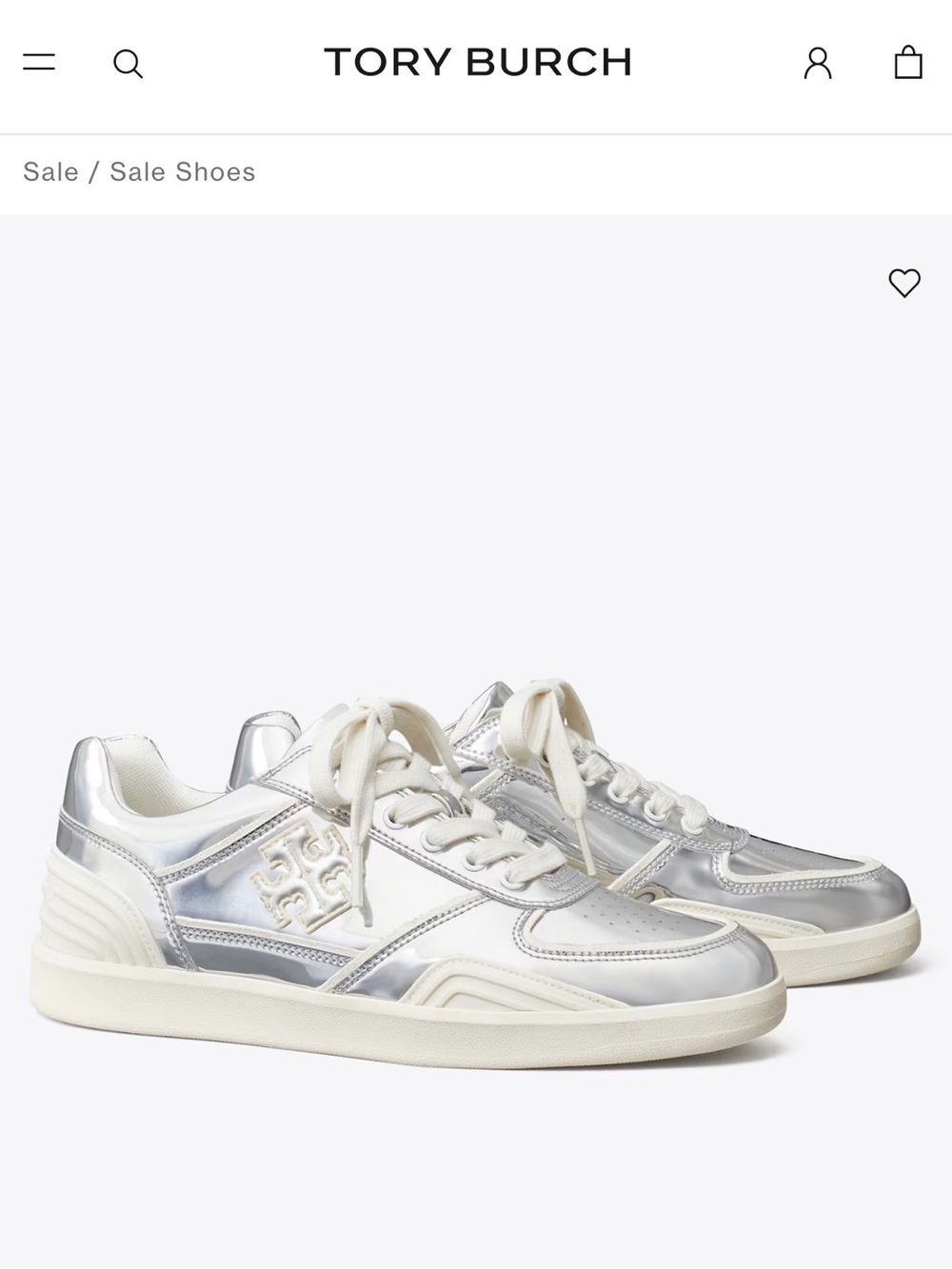Tory Burch Silver CLOVER COURT SNEAKER